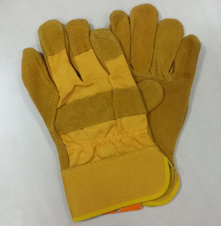 cow split leather work glove
