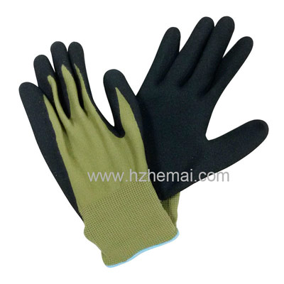 13g Nylon Coated Sandy Nitrile Anti-slip Glove